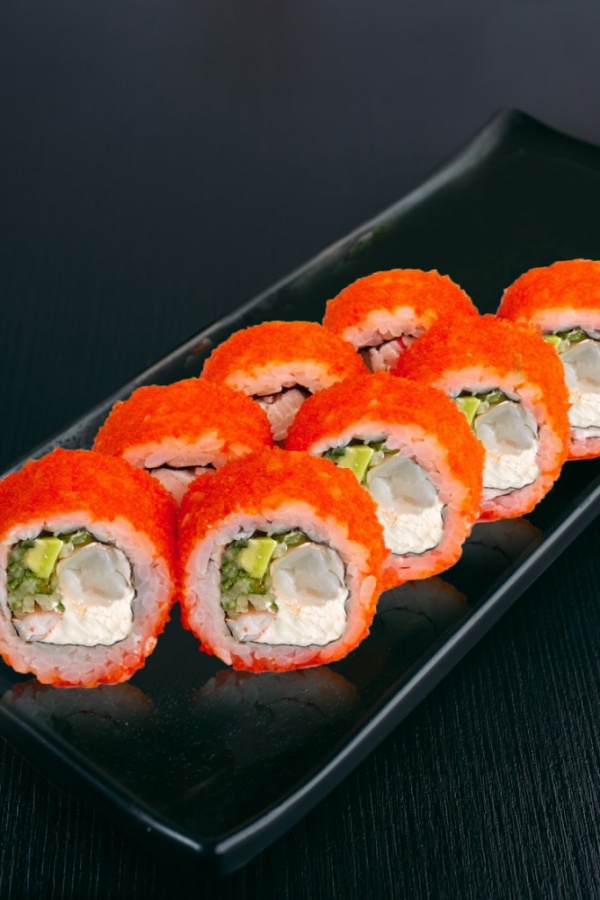 Roll California with shrimp